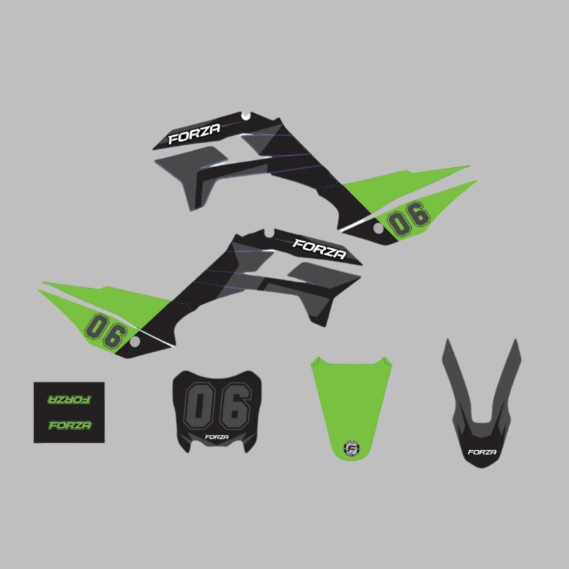 Aftermarket KRZ Style Plastic & Graphic Kit 2025 – Green