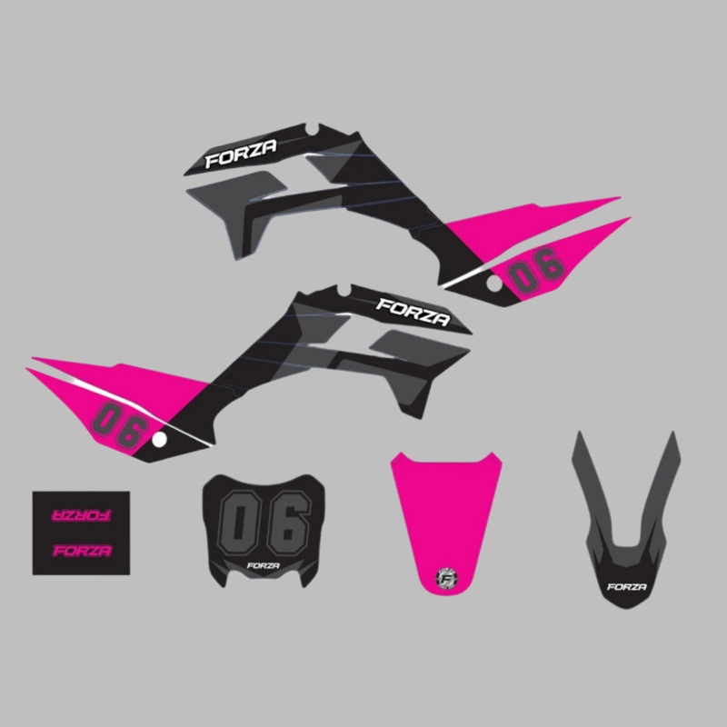Aftermarket KRZ Style Plastic & Graphic Kit 2025 – Pink