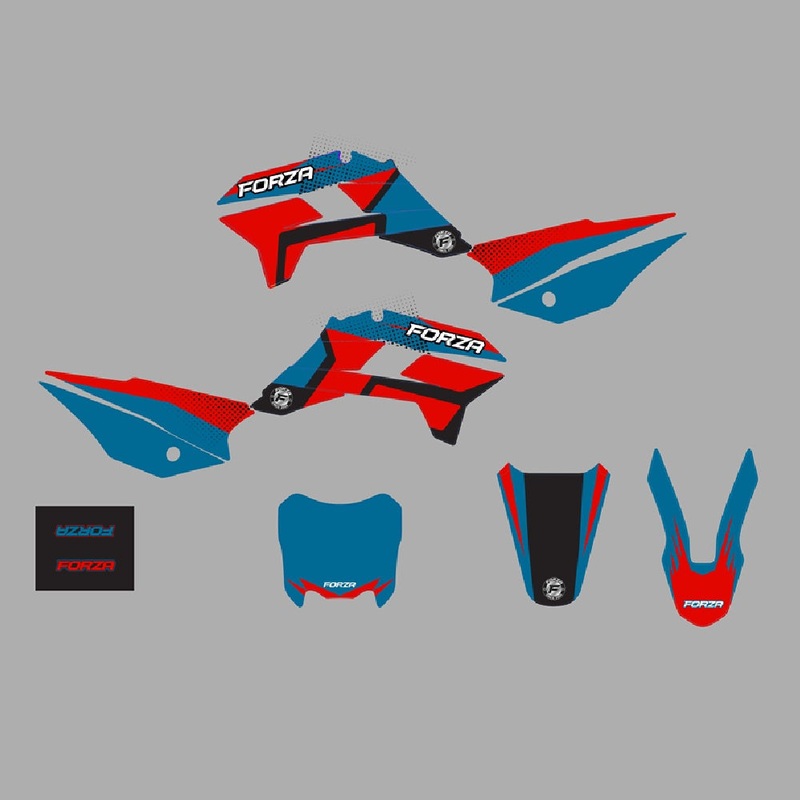 Aftermarket KRZ Style Plastic & Graphic Kit 2025 Sea Blue Edition