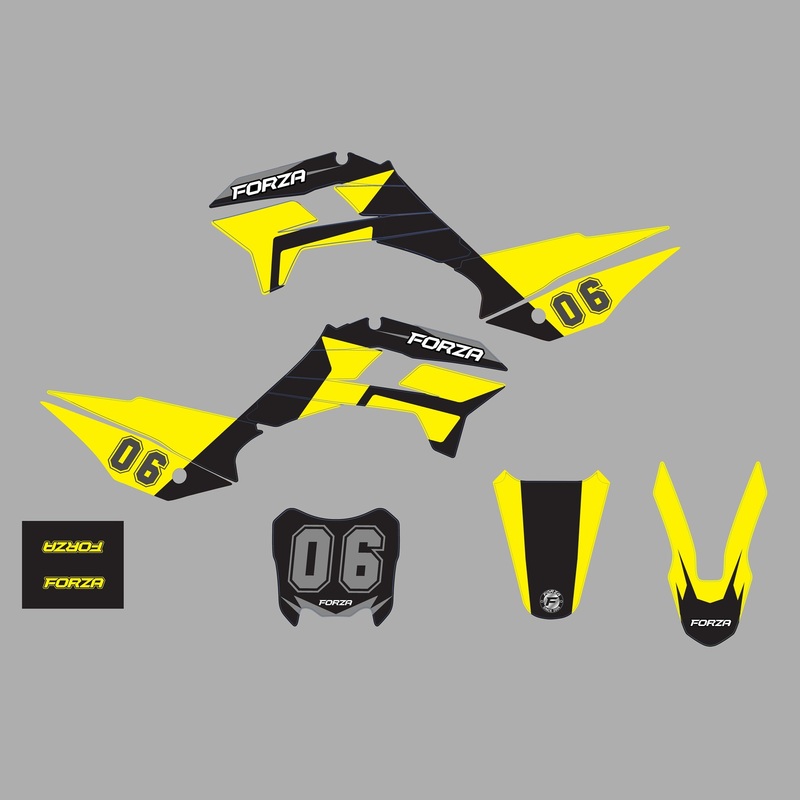 Aftermarket KRZ Style Plastic & Graphic Kit 2025 – Yellow