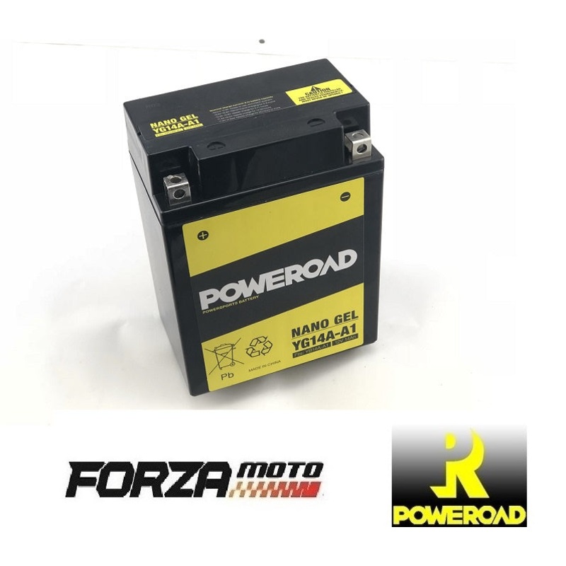 POWEROAD Nano Gel Motorcycle Battery – CYG14AA1 (fits YB14A-A1)