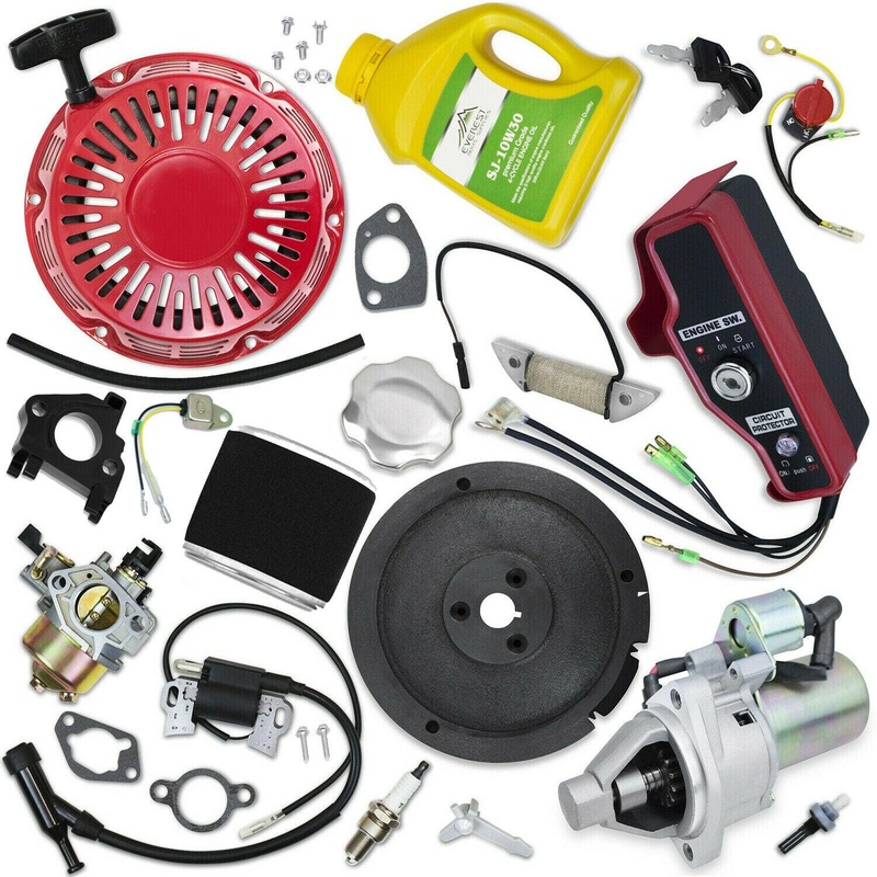 Tune Up Electric Starter Motor Kit fits Honda GX340 Carburetor Recoil Air Filter