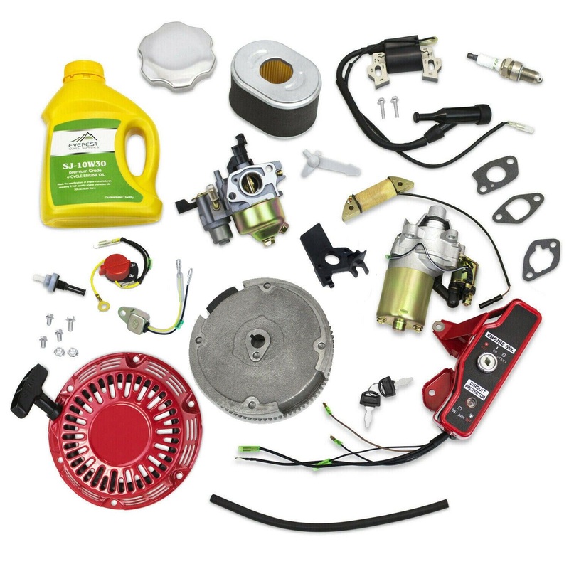 Starter Motor Carburetor Recoil Air Filter Kit fits Honda GX160 5.5HP
