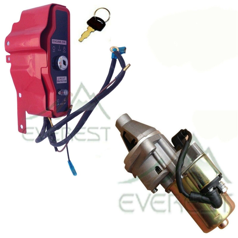Starter Motor with Ignition Switch Key Box fits Honda GX240, GX270