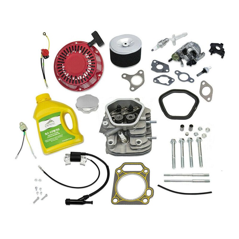 Tune Up & Complete Cylinder Head fits Honda GX240 Carburetor Recoil Air Filter