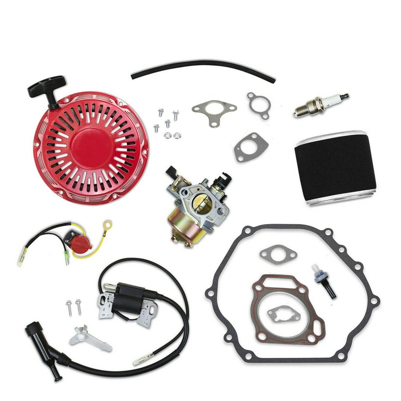 Carburetor Air Filter Recoil Ignition Coil Gaskets Kit fits Honda GX340, GX390