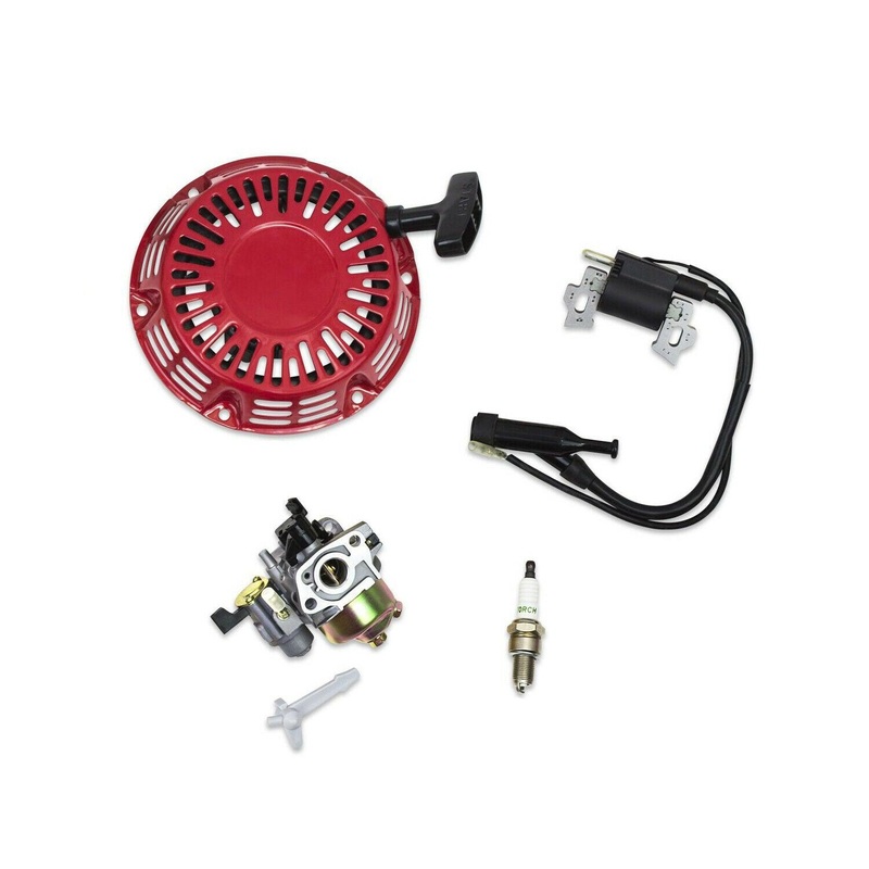 Carburetor, Recoil, Spark Plug, Ignition Coil Kit fits Honda GX110, GX120