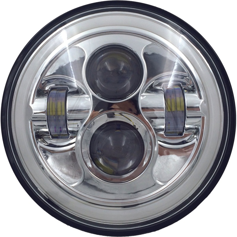 HIGH DEFINITION 7 LED HEADLIG FULL HALO CHROME