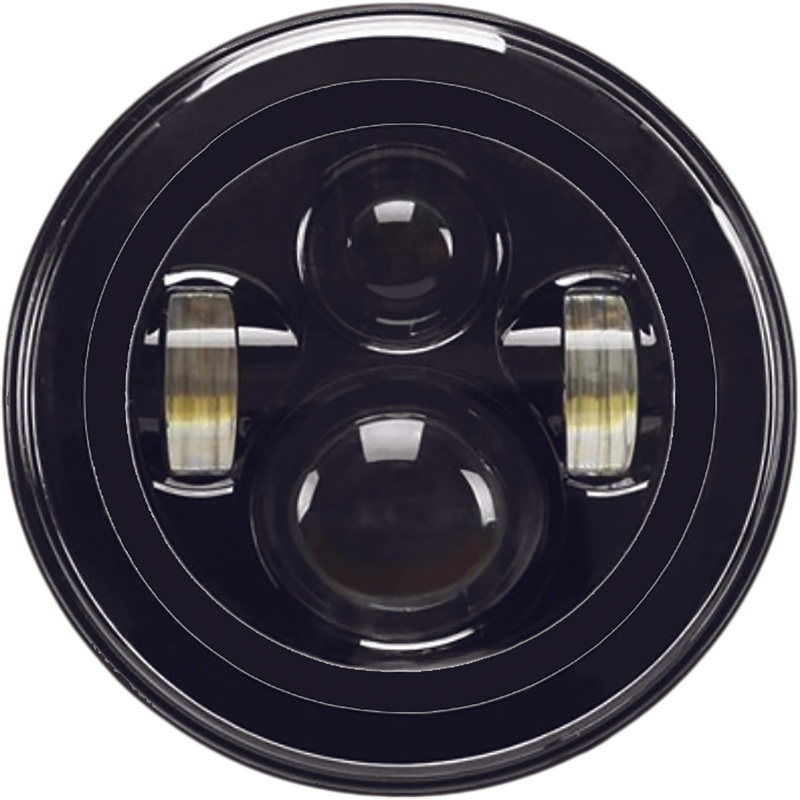 HIGH DEFINITION 7 LED HEADLIGHT BLACK