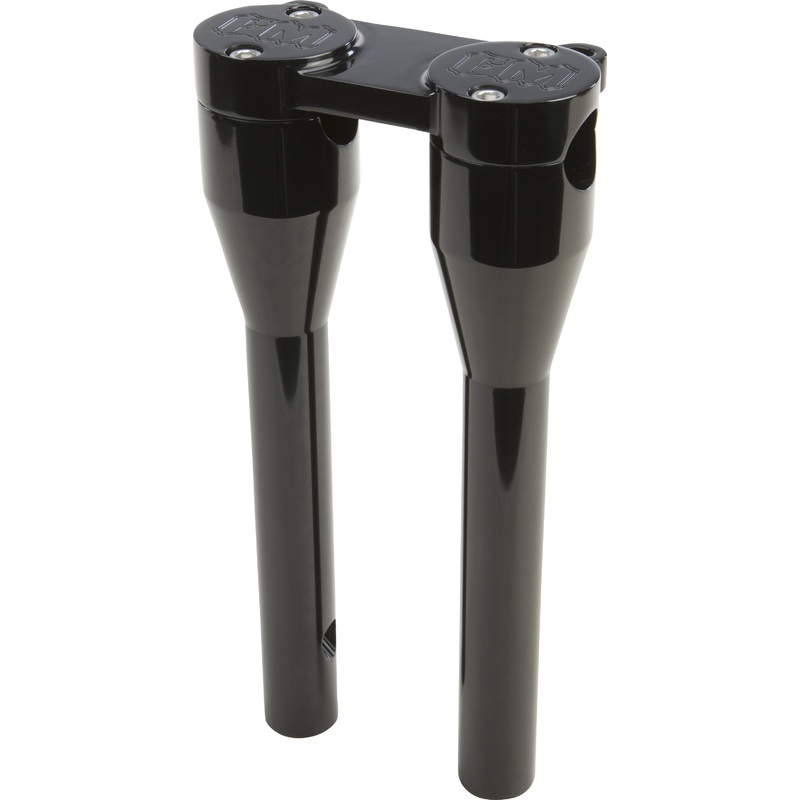 MOTO BAR RISER 11 BLACK W/GAUGE MOUNT TABS