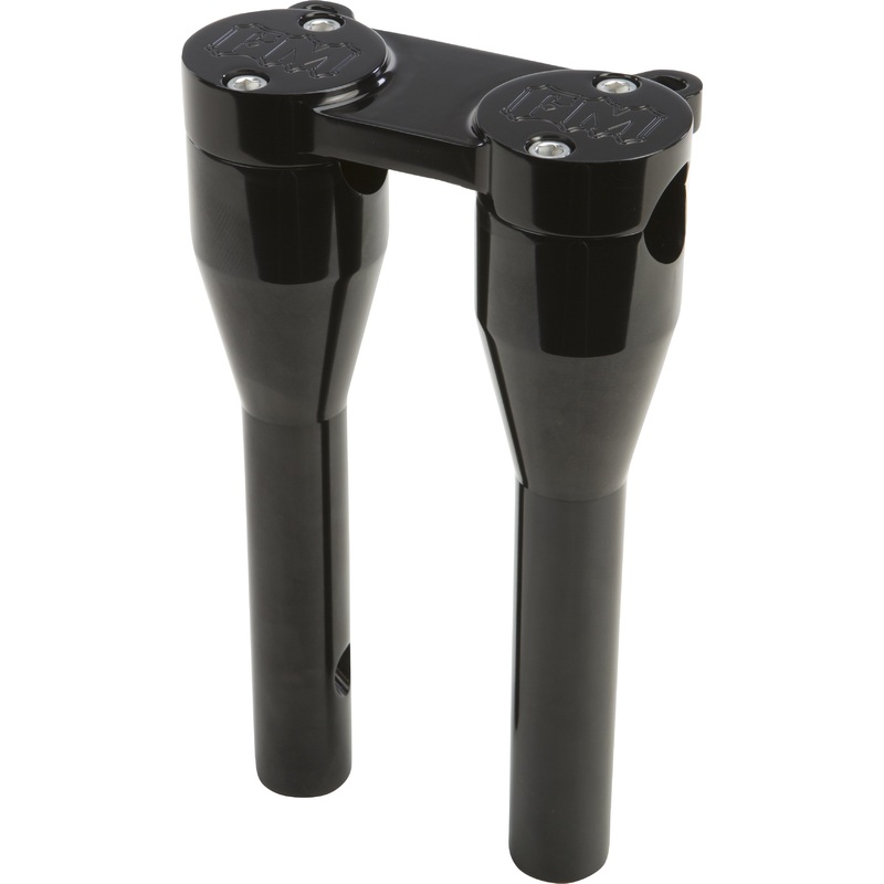 MOTO BAR RISER 9 BLACK W/GAUGE MOUNT TABS