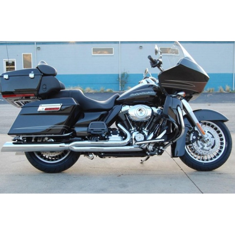 2009-2016 Harley Touring Boss Fat Cat 2:1 Full Exhaust System – Chrome with Ghost Pipe