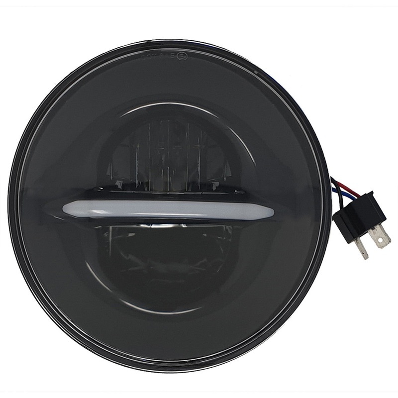 CLASSIC LED HEADLIGHT 7 W/DRL BLACK