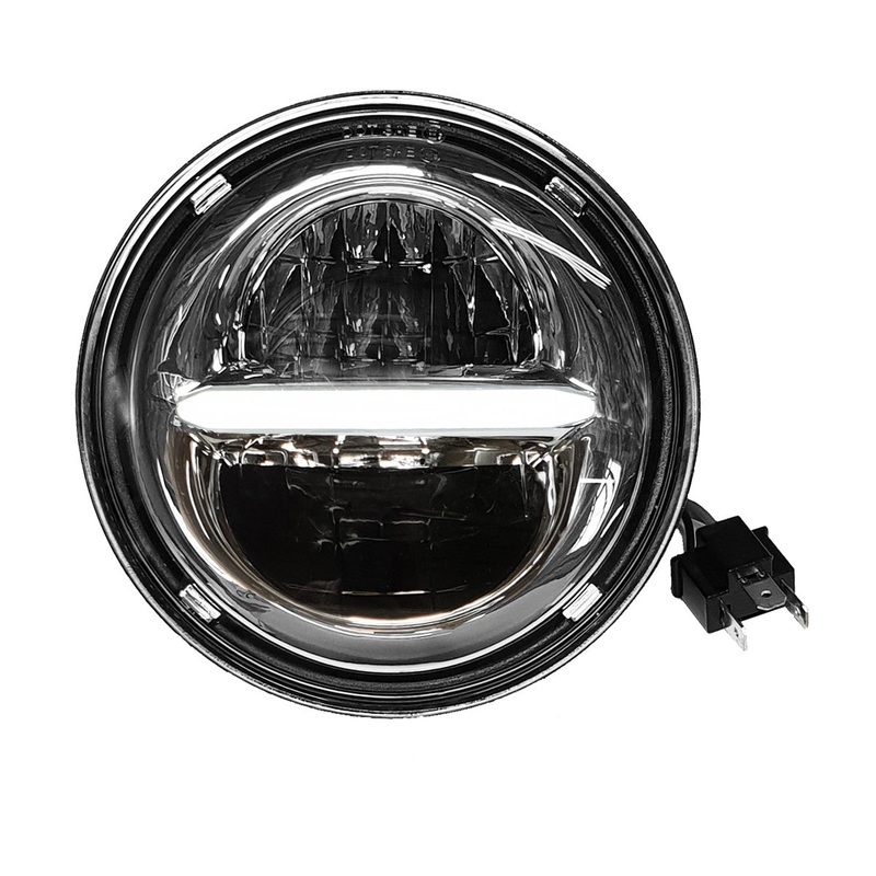 CLASSIC LED HEADLIGHT 7 W/DRL CHROME