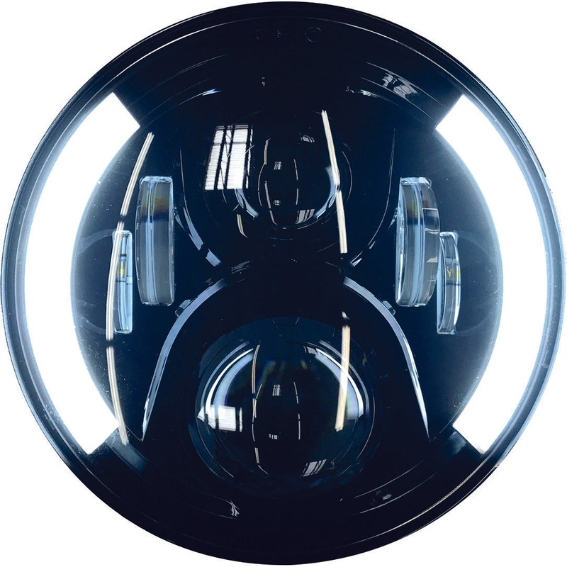 HIGH DEFINITION 7 LED HEADLIG PARTIAL HALO BLACK