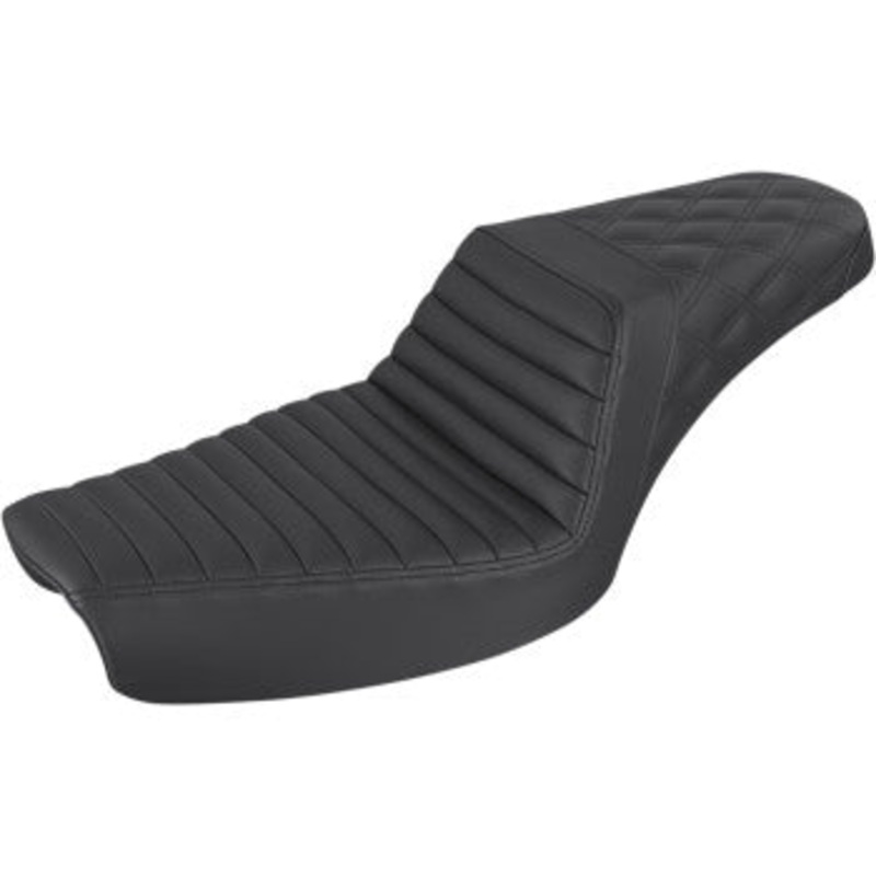 SADDLEMEN Step Up Seat – Tuck and Roll/Lattice Stitched – Black Step Up Seat  Tuck and Roll/Rear Lattice Stitch