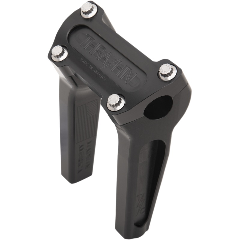 THRASHIN SUPPLY CO. Black 6 Straight Handlebar Riser Handlebar Riser