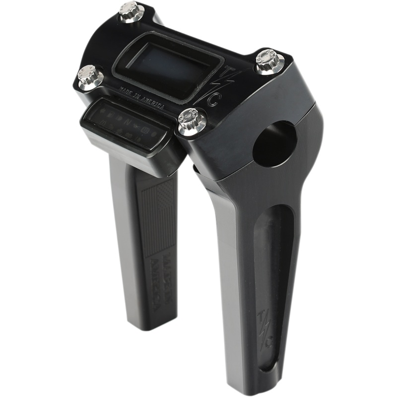 THRASHIN SUPPLY CO. Black 6 Straight Handlebar Riser With Gauge Cut Out Handlebar Riser