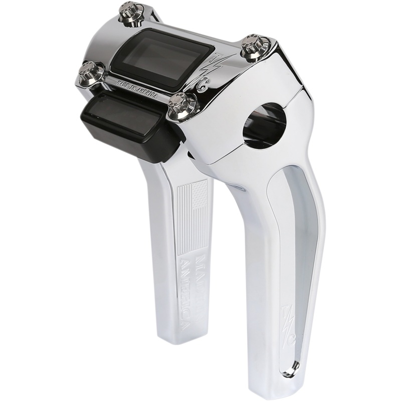 THRASHIN SUPPLY CO. Chrome 6-1/2 Pullback Handlebar Riser With Gauge Cut Out Handlebar Riser
