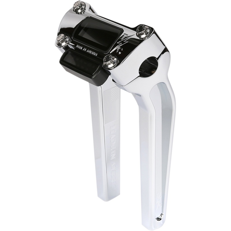 THRASHIN SUPPLY CO. Chrome 9-1/2 Pullback Handlebar Riser With Gauge Cut Out Handlebar Riser