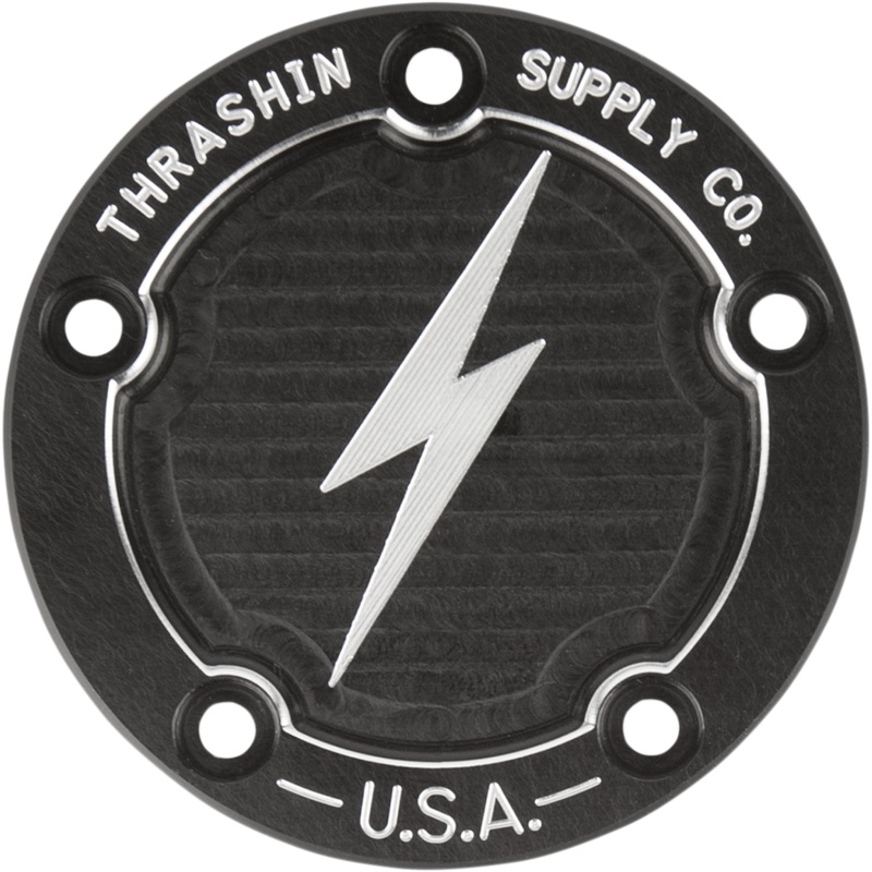 THRASHIN SUPPLY CO. Point Cover – Dish – Black – Twin Cam Point Cover