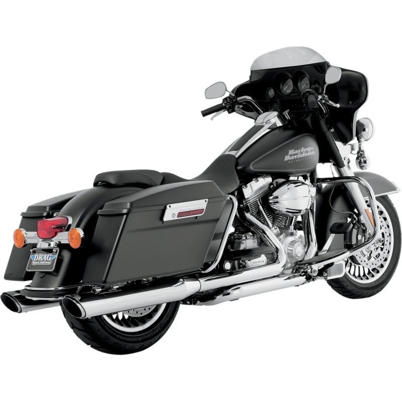 VANCE & HINES Twin Slash Muffler – Chrome – FL ’95-’16 Twin Slash Slip-On Muffler