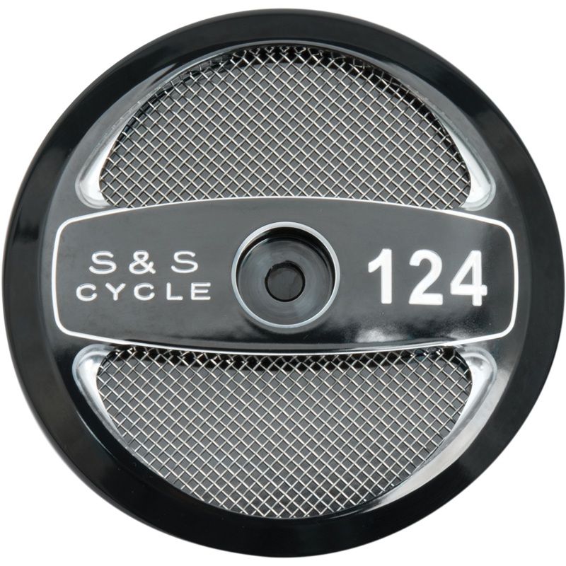 S&S CYCLE Cover Air Cleaner Stealth 124 Black Stealth Air Cleaner Cover