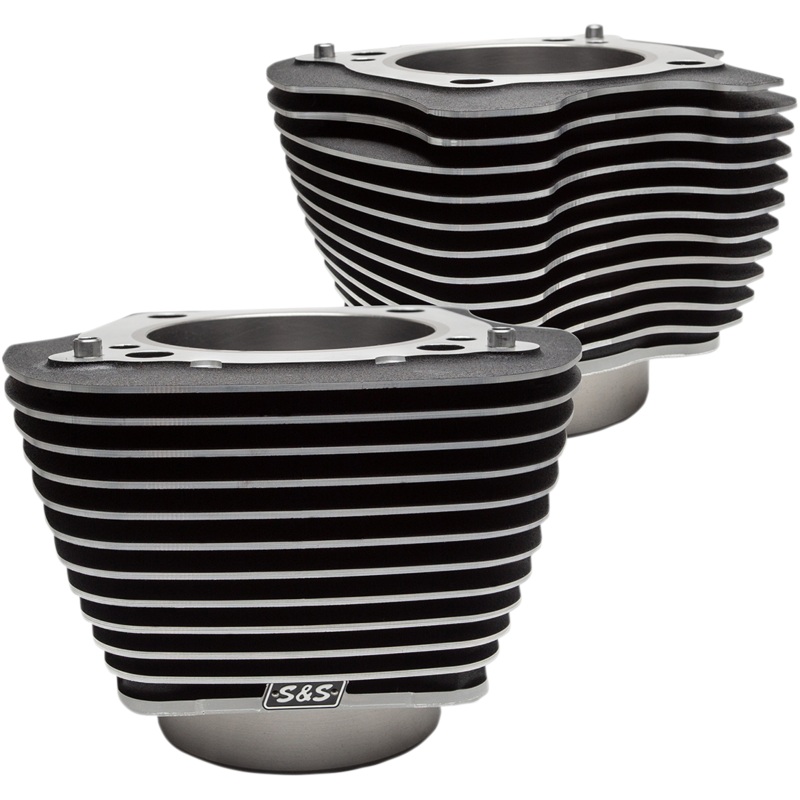 S&S CYCLE Cylinders – 4.25 – M8 – Black Highlighted Fins M8 Cylinder