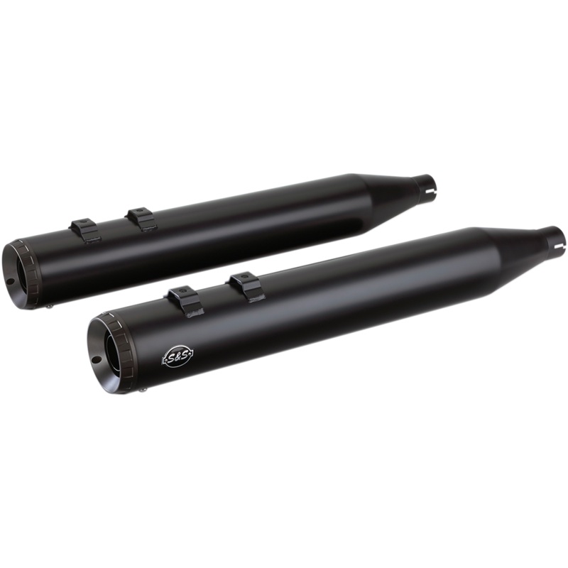 S&S CYCLE Grand National Mufflers – Black Grand National Slip-On Mufflers