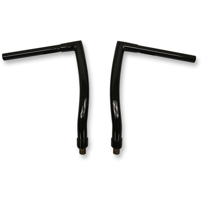 TODD’S CYCLE Black 1-1/4 FXS Strip Handlebar With 14 Rise And OEM Top Tree 1-1/4 Strip Handlebar