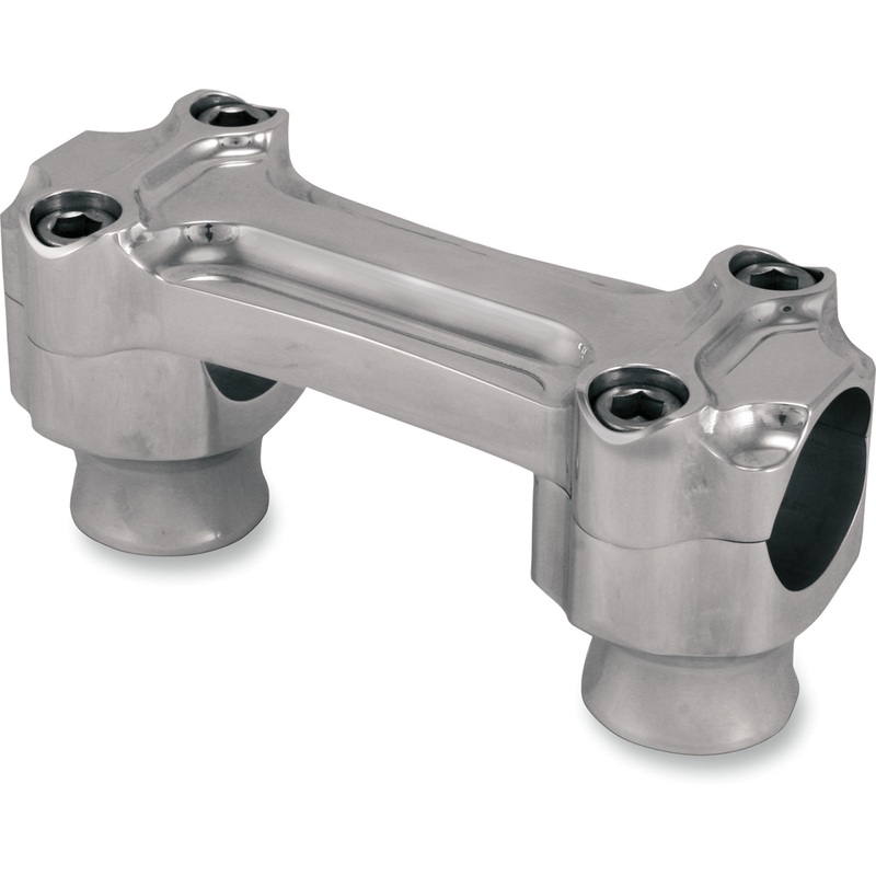 TODD’S CYCLE Chrome 1 Bone Riser for 1-1/4 Handlebars Bone Bar Handlebar Clamp & Riser Kit