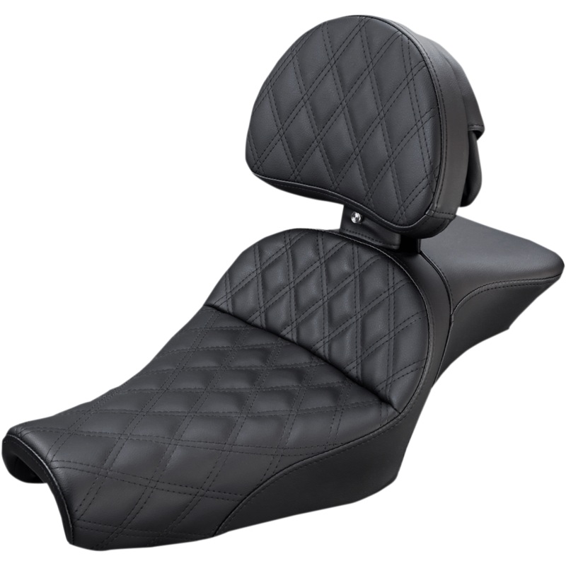 SADDLEMEN Explorer Seat – Backrest – XL with 3.3 Gallon Tanks Explorer Seat
