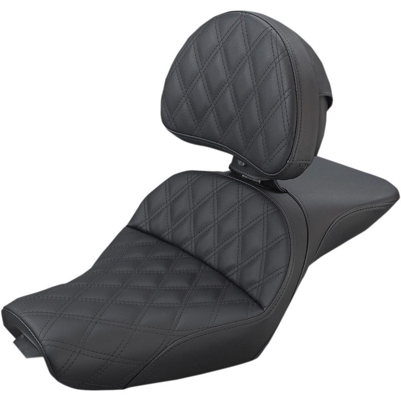 SADDLEMEN Explorer Seat – Backrest – XL with 4.5 Gallon Tanks Explorer Seat