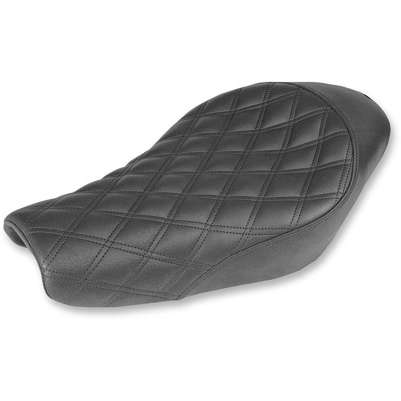 SADDLEMEN Renegade Seat – Lattice Stitched – Black – XL with 3.3 Gallon Tanks Renegade LS Solo Seat
