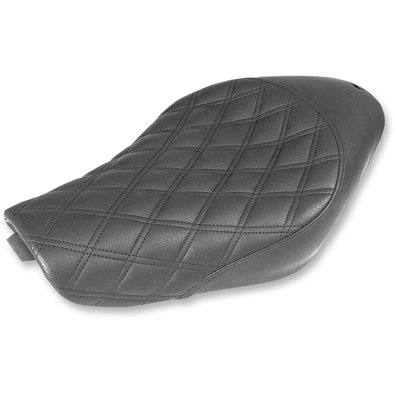 SADDLEMEN Renegade Seat – Lattice Stitched – Black – XL with 4.5 Gallon Tanks Renegade LS Solo Seat