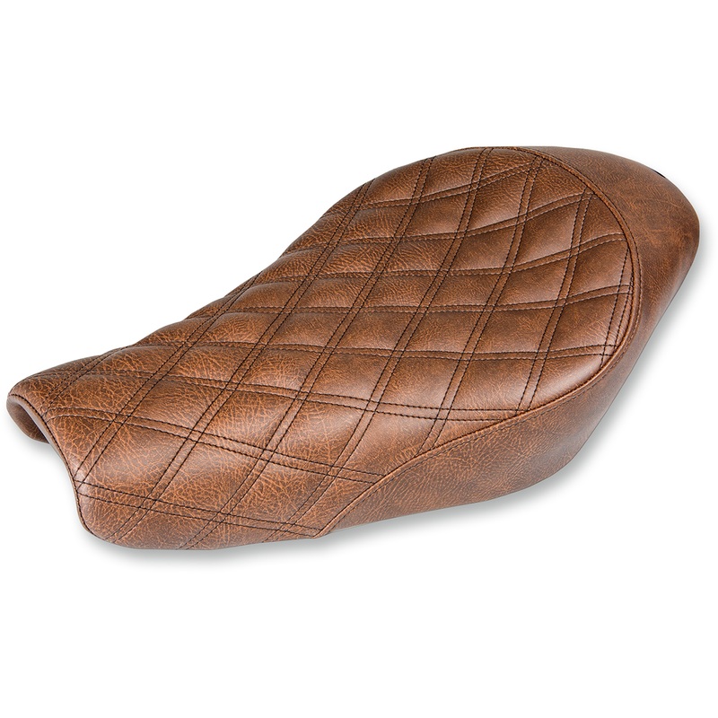 SADDLEMEN Renegade Seat – Lattice Stitched – Brown – XL with 3.3 Gallon Tanks Renegade LS Solo Seat