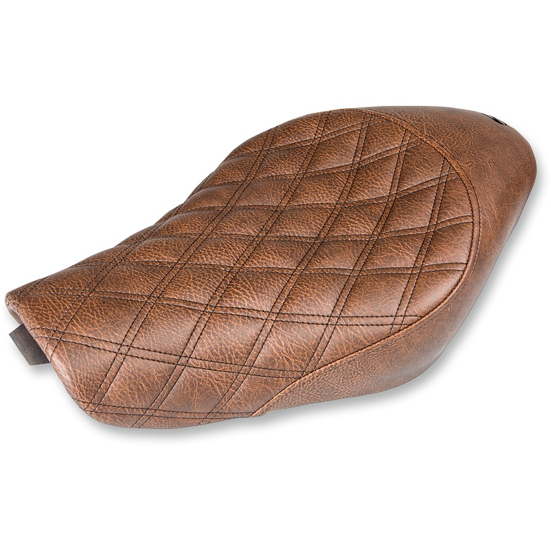 SADDLEMEN Renegade Seat – Lattice Stitched – Brown – XL with 4.5 Gallon Tanks Renegade LS Solo Seat