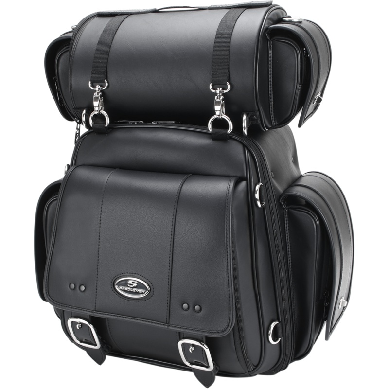 SADDLEMEN Sissy Bar Bag – CD3600 Sissy Bar Bag with Roll Bag