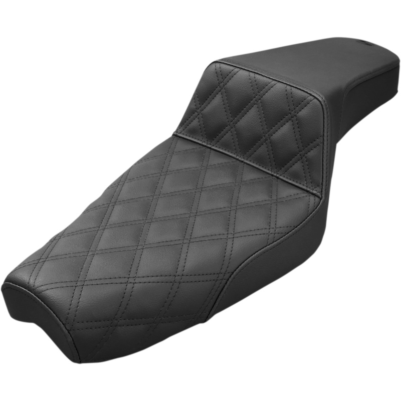 SADDLEMEN Step Up Seat – Lattice Stitched – Black – XL Step Up Seat  Front Lattice Stitch