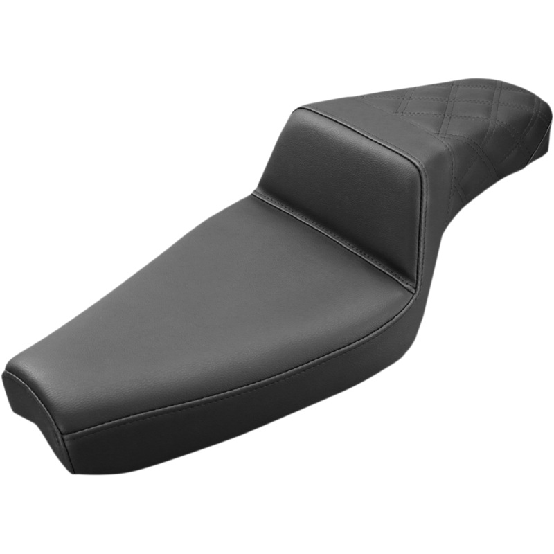 SADDLEMEN Step Up Seat – Lattice Stitched – Black – XL Step Up Seat  Rear Lattice Stitch