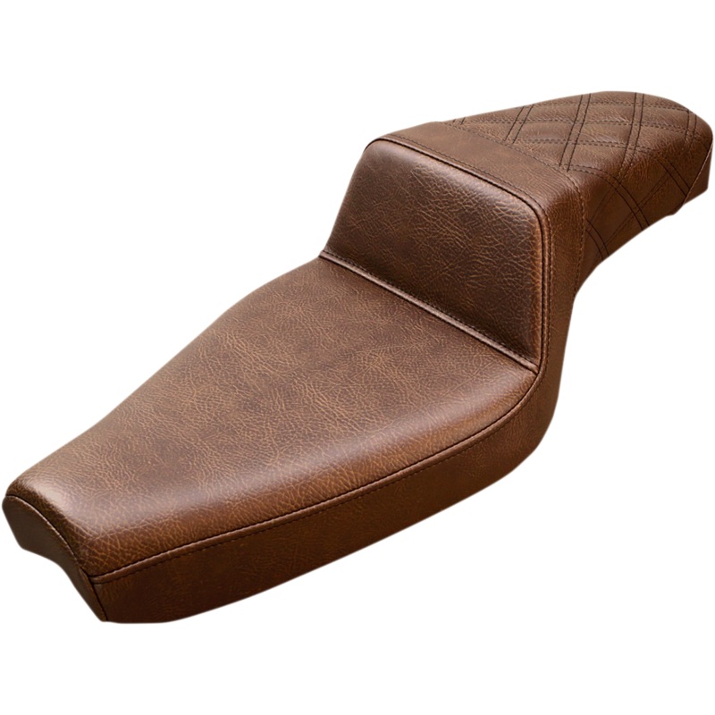 SADDLEMEN Step Up Seat – Lattice Stitched – Brown – XL Step Up Seat  Rear Lattice Stitch