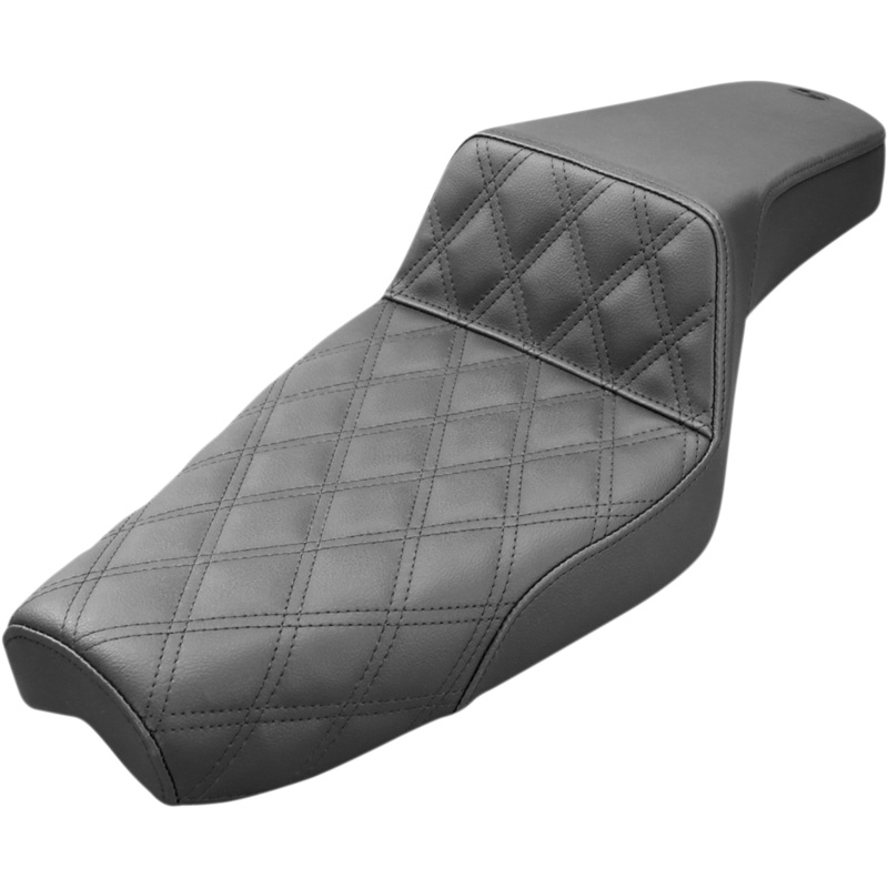 SADDLEMEN Step Up Seat – Lattice Stitched – XL with 4.5 Gallon Tanks Step Up Seat  Lattice Stitched