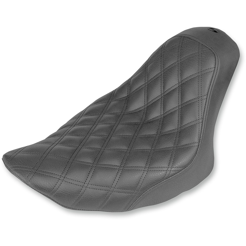 SADDLEMEN Renegade Seat – Lattice Stitched – Black – FXST Renegade LS Solo Seat