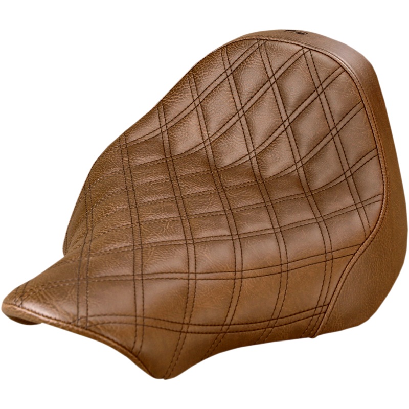SADDLEMEN Renegade Seat – Lattice Stitched – Brown – FXSB Renegade LS Solo Seat