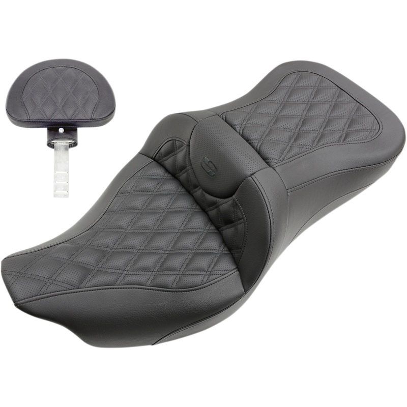 SADDLEMEN Roadsofa Seat – Lattice Stitched – Backrest Roadsofa Trike Seat