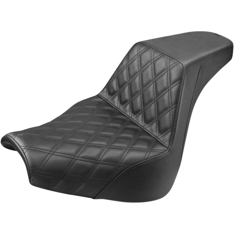 SADDLEMEN Step Up Seat – Driver’s Lattice Stitched – Black Step Up Seat  Front Lattice Stitch