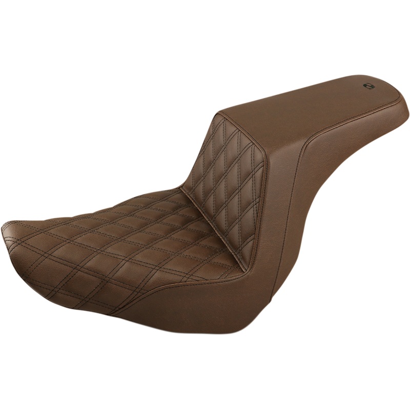 SADDLEMEN Step Up Seat – Driver’s Lattice Stitched – Brown Step Up Seat  Front Lattice Stitch