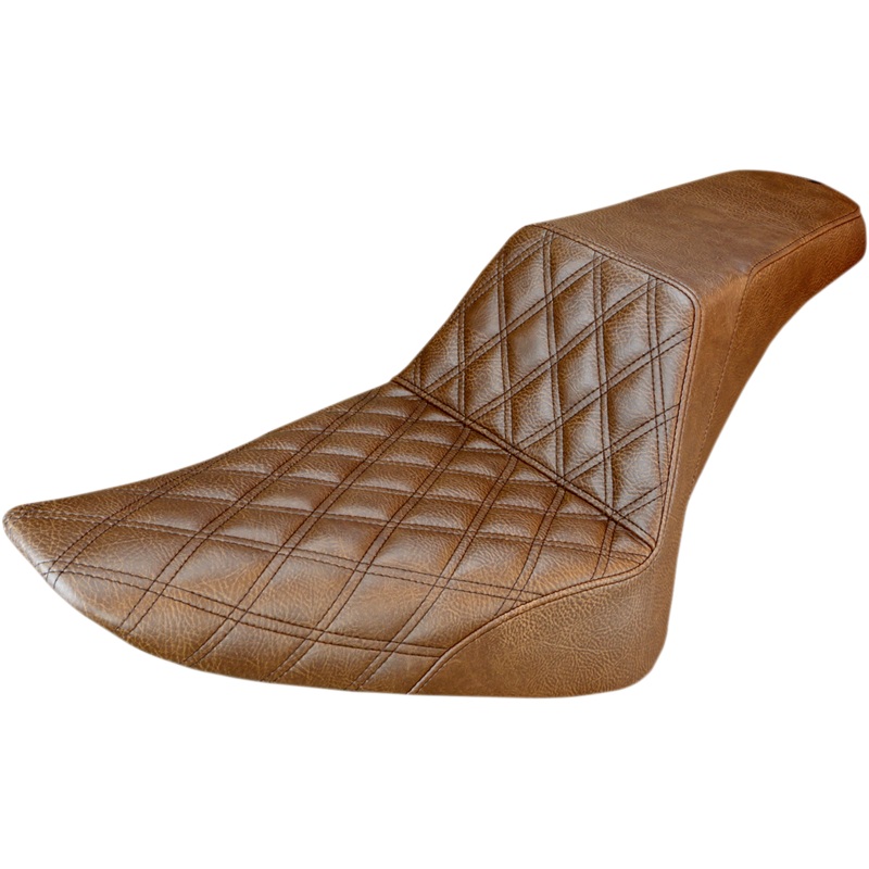 SADDLEMEN Step Up Seat – Lattice Stitched – Brown – FLS Step Up Seat  Diamond