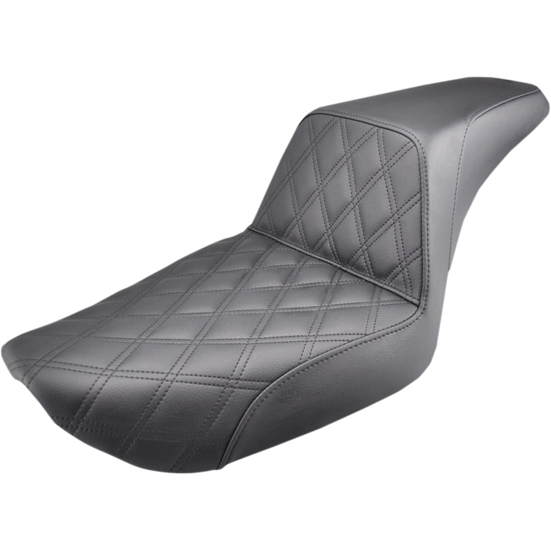 SADDLEMEN Step Up Seat – Lattice Stitched – Dyna Step Up Seat  Lattice Stitched