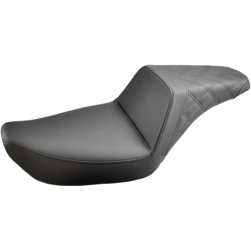 SADDLEMEN Step Up Seat – Rear Lattice Stitched – FXD Rear Step Up LS Seat